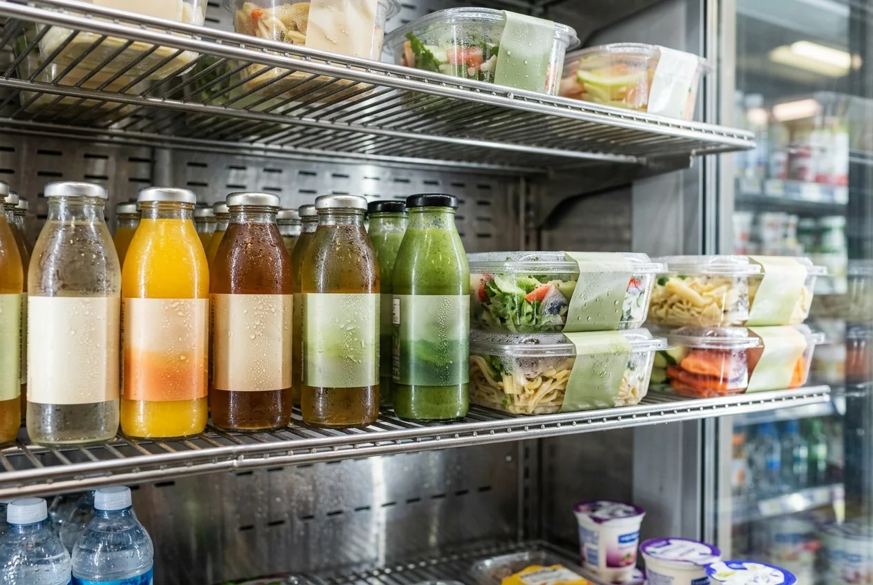 Moisture-resistant BOPP labels on chilled and packaged food and beverage products