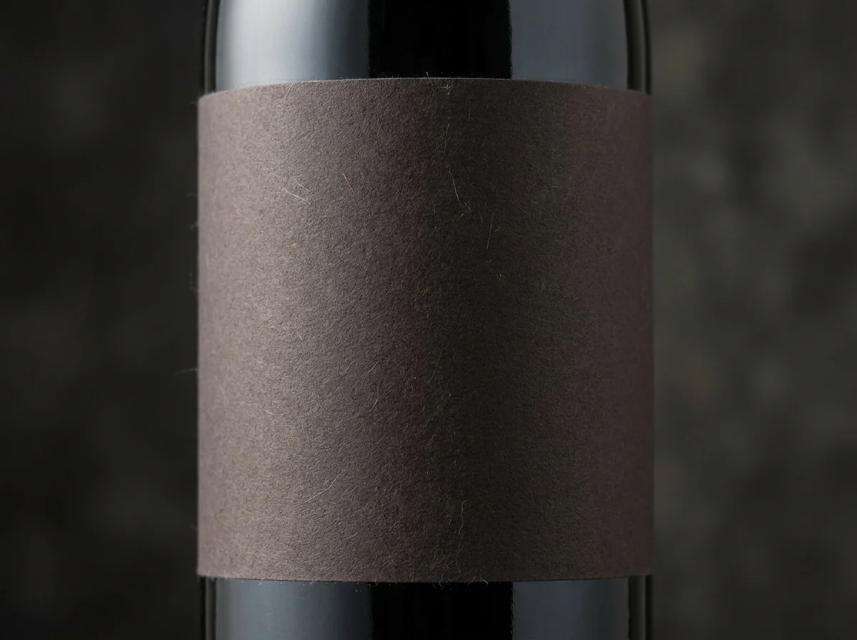 A soft-touch velvety matte label