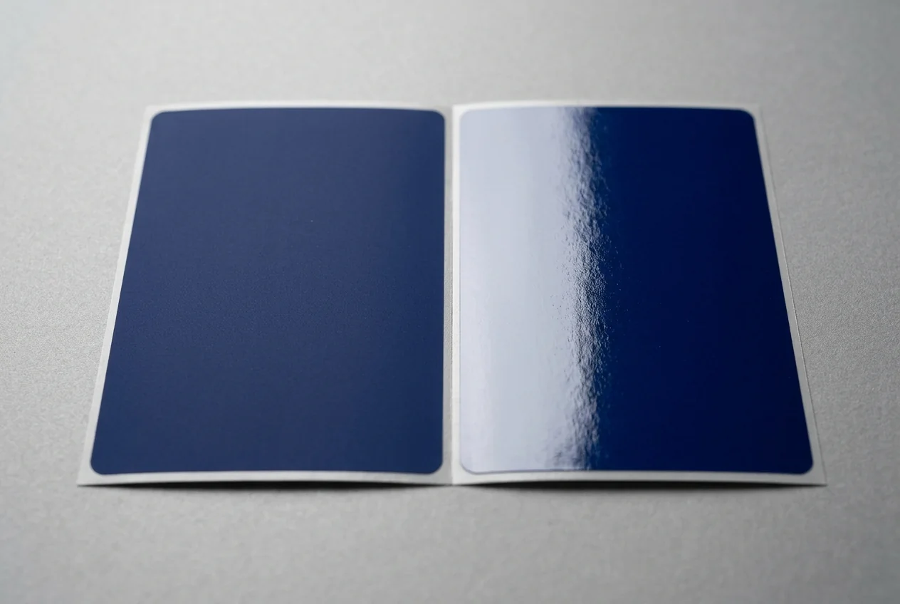 Matte and gloss lamination finish