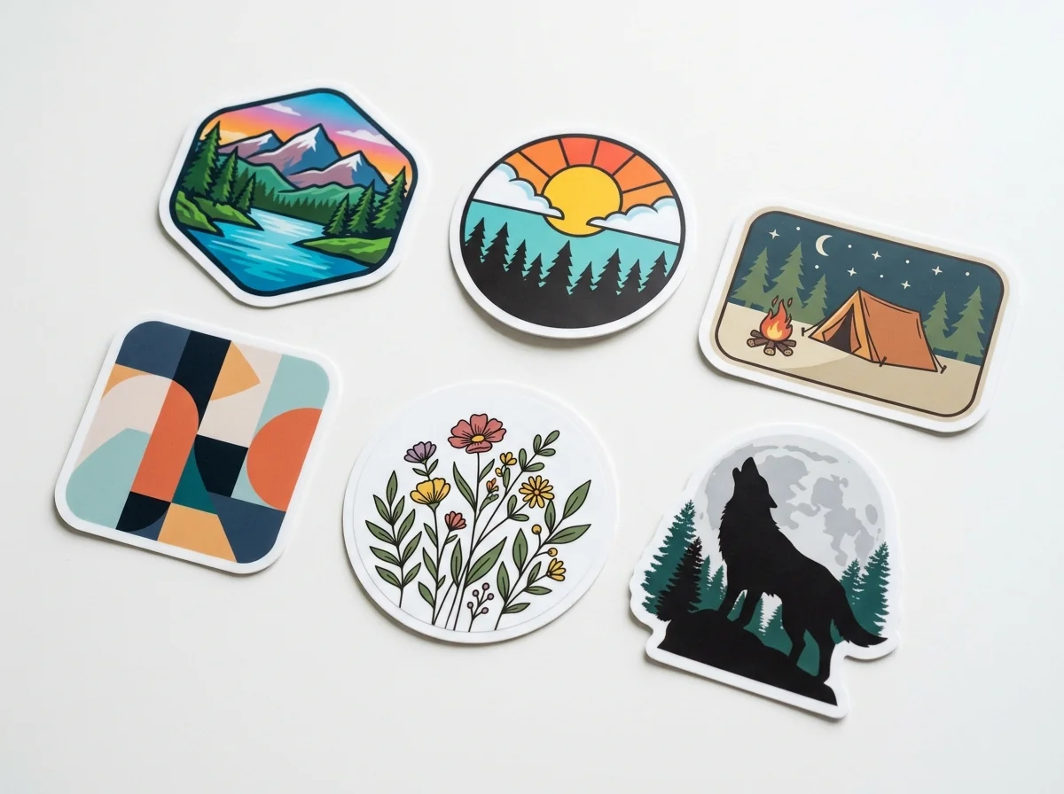 Die-cut labels cut to artwork outline