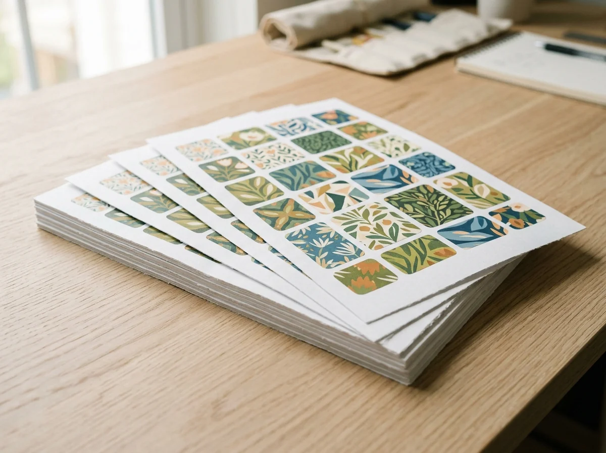 Sheet labels supplied as flat cut sheets