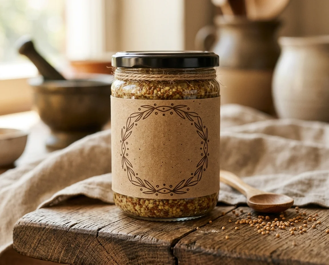 Kraft paper food label