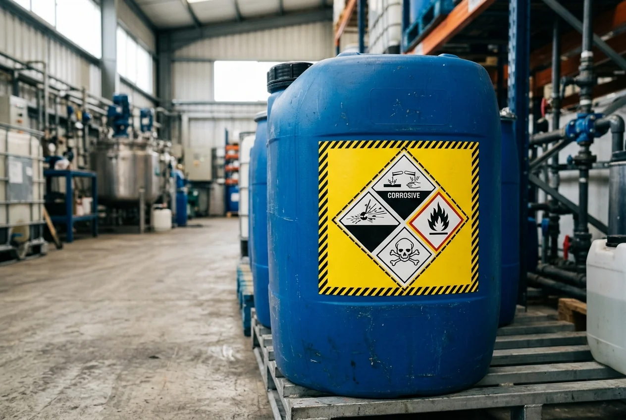 GHS-format hazard communication labels printed from customer artwork