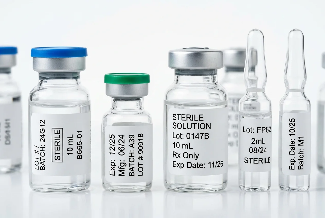 Vial and ampoule small-format labels
