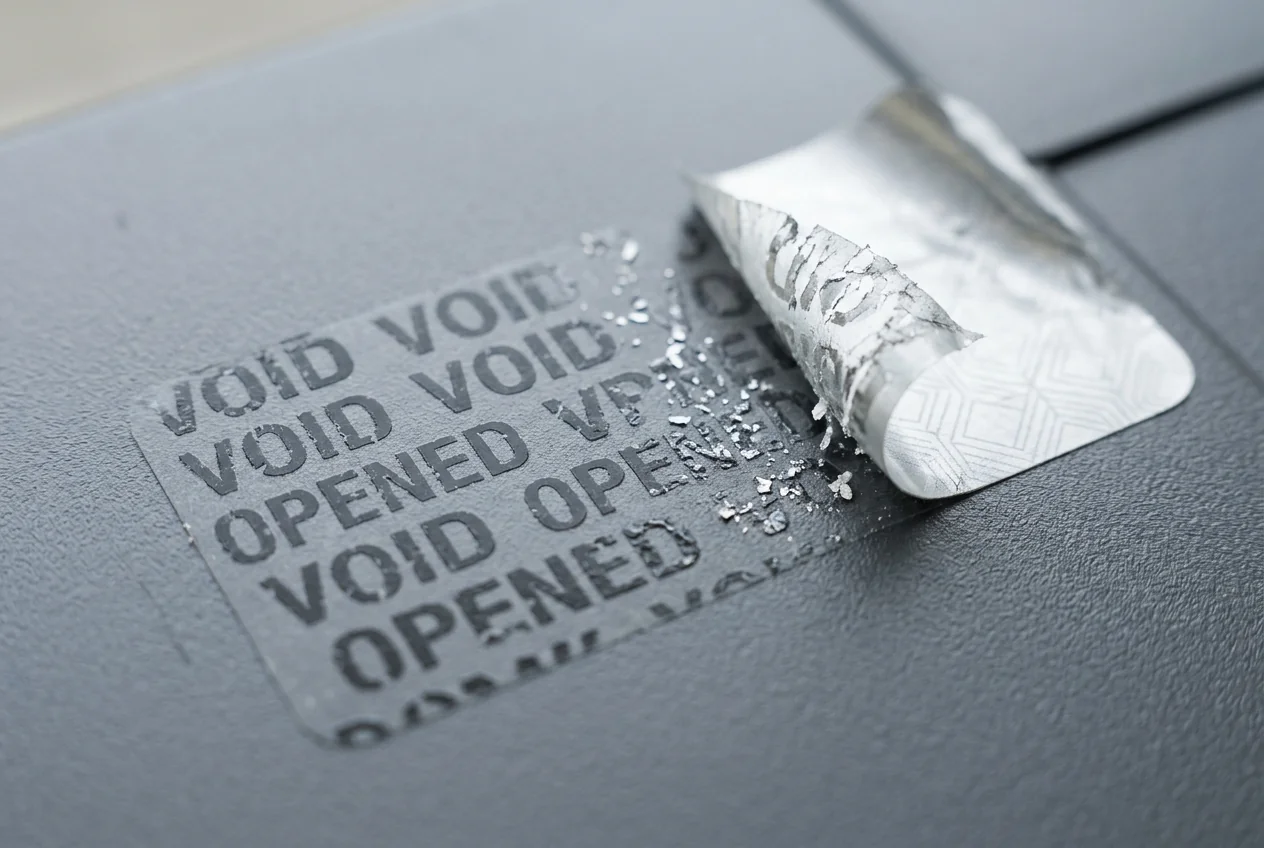 Destructible and void labels that break or leave a VOID mark on removal