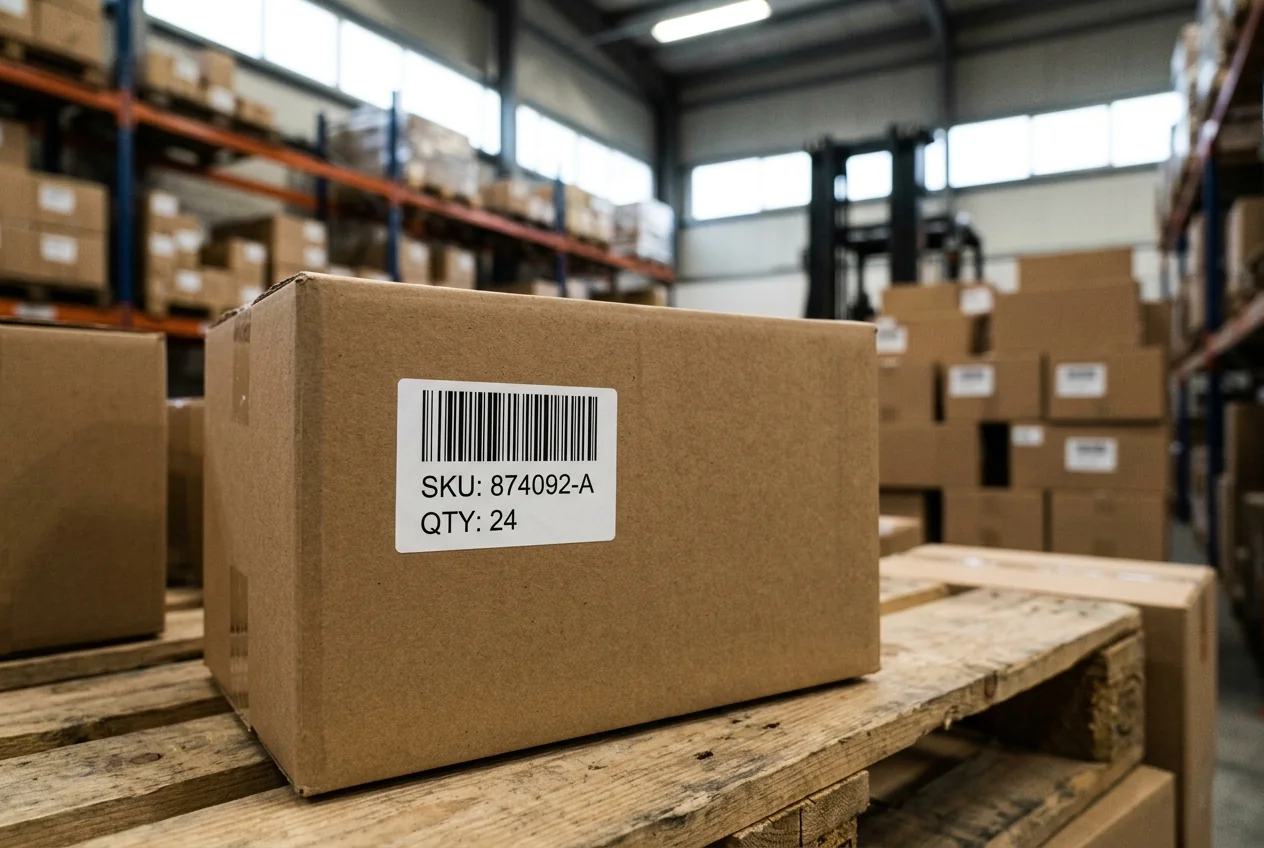 SKU, product and inventory labels with barcodes