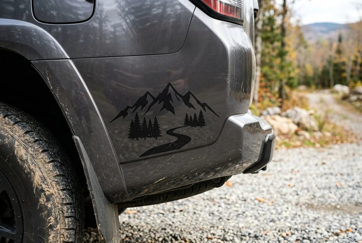 Durable vinyl decals and bumper stickers