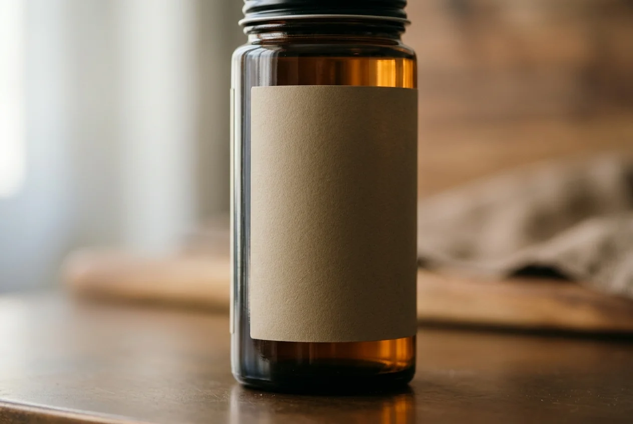 Vinyl labels that wrap tight curves on containers